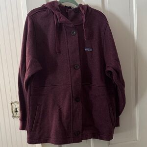 Burgundy Patagonia Better Sweater Hooded Jacket